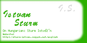 istvan sturm business card